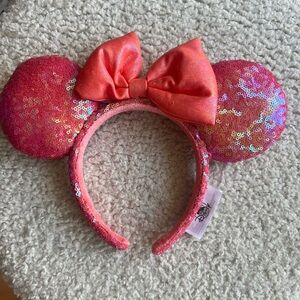 Disney Pink Sequin Minnie Mouse Ears Headband